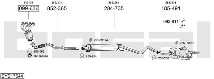 Bosal SYS17544 Глушитель SYS17544: Отличная цена - Купить в Польше на 2407.PL!