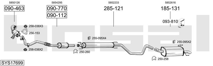 Bosal SYS17699 Глушитель SYS17699: Отличная цена - Купить в Польше на 2407.PL!