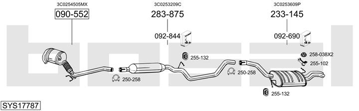 Bosal SYS17787 Muffler assy SYS17787: Buy near me in Poland at 2407.PL - Good price!