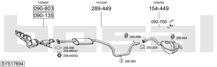 Bosal SYS17694 Глушник SYS17694: Приваблива ціна - Купити у Польщі на 2407.PL!