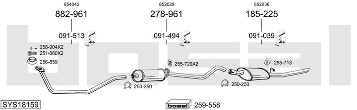 Bosal SYS18159 Muffler assy SYS18159: Buy near me at 2407.PL in Poland at an Affordable price!