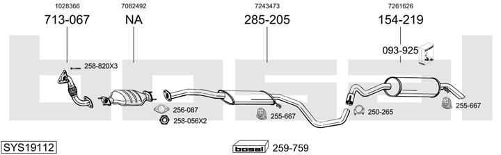 Bosal SYS19112 Schalldaempfer, komplett SYS19112: Bestellen Sie in Polen zu einem guten Preis bei 2407.PL!