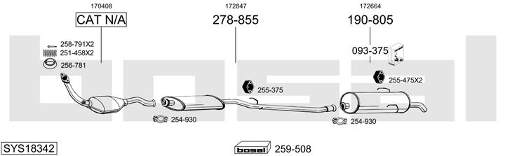 Bosal SYS18342 Глушитель SYS18342: Отличная цена - Купить в Польше на 2407.PL!