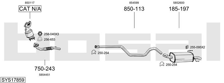 Bosal SYS17859 Глушитель SYS17859: Отличная цена - Купить в Польше на 2407.PL!