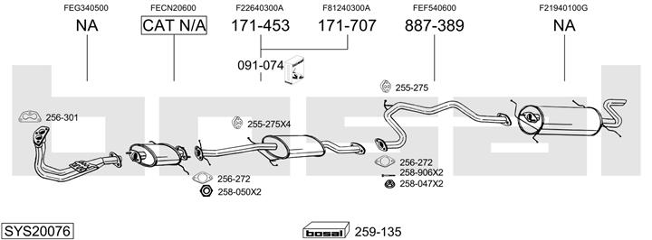 Bosal SYS20076 Tłumik SYS20076: Dobra cena w Polsce na 2407.PL - Kup Teraz!