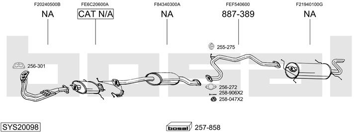 Bosal SYS20098 Muffler assy SYS20098: Buy near me at 2407.PL in Poland at an Affordable price!