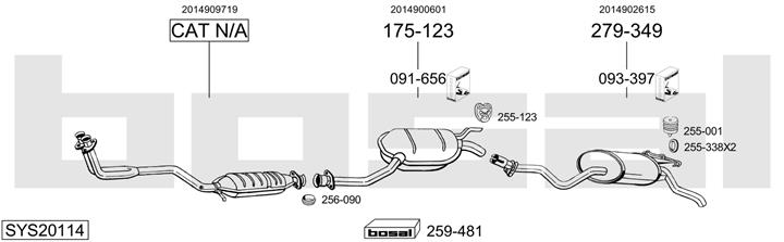 Bosal SYS20114 Глушитель SYS20114: Отличная цена - Купить в Польше на 2407.PL!