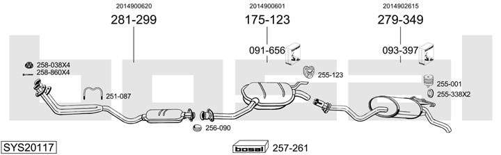 Bosal SYS20117 Muffler assy SYS20117: Buy near me in Poland at 2407.PL - Good price!