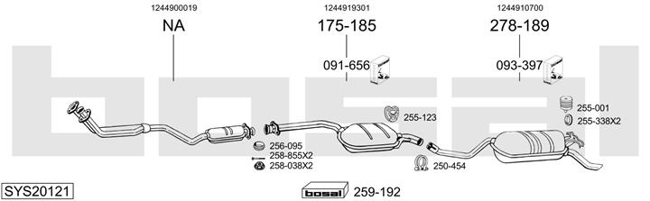 Bosal SYS20121 Schalldaempfer, komplett SYS20121: Bestellen Sie in Polen zu einem guten Preis bei 2407.PL!