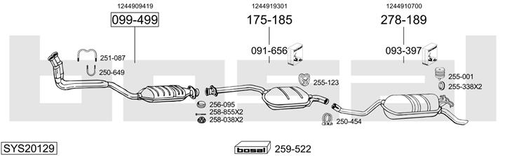 Bosal SYS20129 Schalldaempfer, komplett SYS20129: Bestellen Sie in Polen zu einem guten Preis bei 2407.PL!