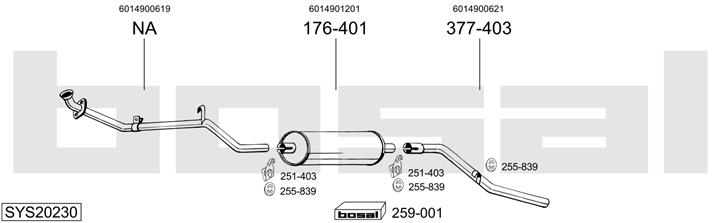 Bosal SYS20230 Muffler assy SYS20230: Buy near me in Poland at 2407.PL - Good price!