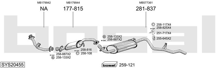 Bosal SYS20455 Muffler assy SYS20455: Buy near me in Poland at 2407.PL - Good price!