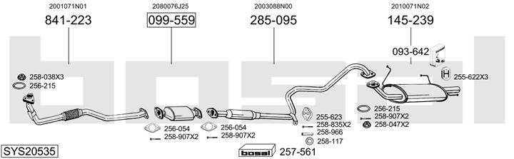 Bosal SYS20535 Глушитель SYS20535: Отличная цена - Купить в Польше на 2407.PL!