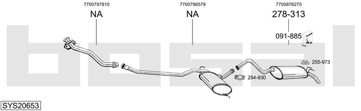 Bosal SYS20653 Muffler assy SYS20653: Buy near me in Poland at 2407.PL - Good price!