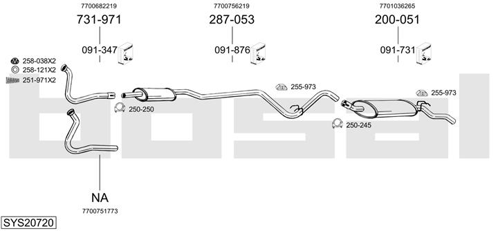 Bosal SYS20720 Muffler assy SYS20720: Buy near me in Poland at 2407.PL - Good price!