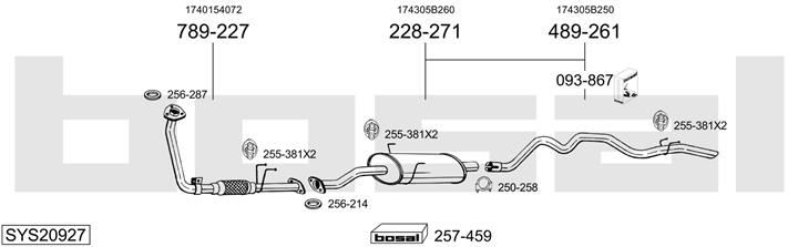 Bosal SYS20927 Muffler assy SYS20927: Buy near me in Poland at 2407.PL - Good price!
