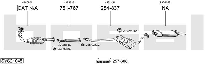 Bosal SYS21045 Глушитель SYS21045: Отличная цена - Купить в Польше на 2407.PL!