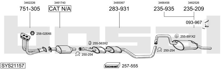 Bosal SYS21157 Глушитель SYS21157: Отличная цена - Купить в Польше на 2407.PL!