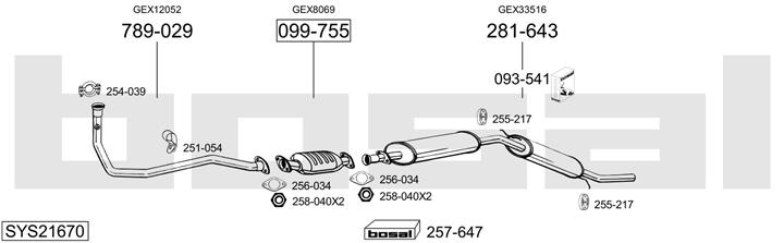 Bosal SYS21670 Tłumik SYS21670: Dobra cena w Polsce na 2407.PL - Kup Teraz!