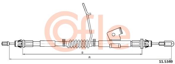 Cofle 11.5349 Parking brake cable left 115349: Buy near me in Poland at 2407.PL - Good price!
