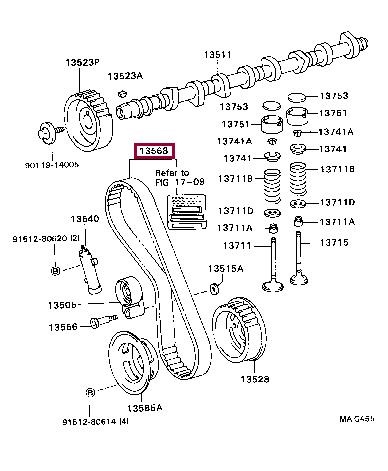 Toyota 13568-69085 Timing belt 1356869085: Buy near me in Poland at 2407.PL - Good price!