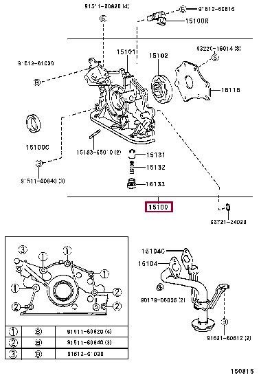 Toyota 15100-62050 OIL PUMP 1510062050: Buy near me in Poland at 2407.PL - Good price!