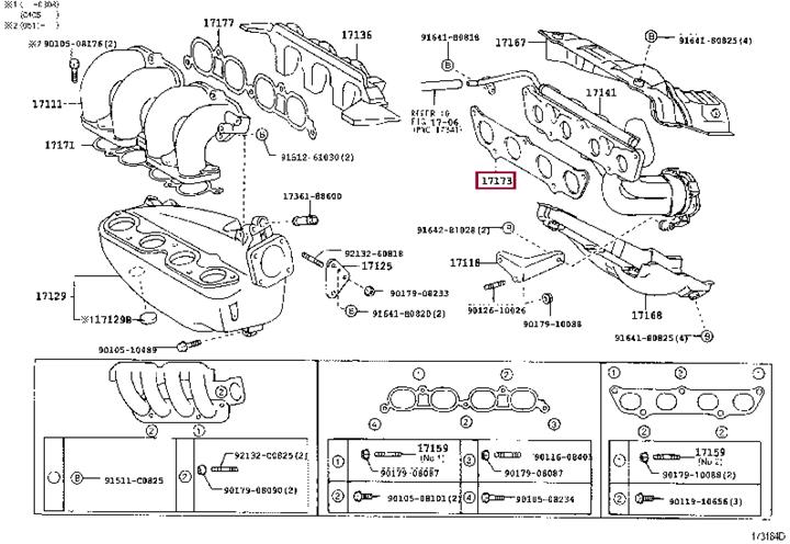 Toyota 17173-88601 Exhaust manifold dichtung 1717388601: Buy near me at 2407.PL in Poland at an Affordable price!