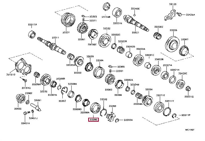 Toyota 33395-42010 Втулка 3339542010: Приваблива ціна - Купити у Польщі на 2407.PL!