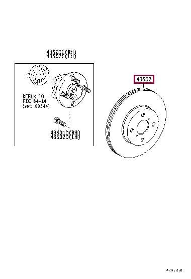 Toyota 43512-17131 Диск тормозной 4351217131: Отличная цена - Купить в Польше на 2407.PL!