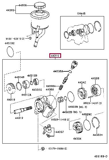 Toyota 44310-60410 Pompa hydrauliczna, układ kierowniczy 4431060410: Dobra cena w Polsce na 2407.PL - Kup Teraz!