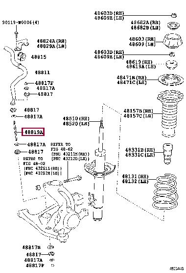 Toyota 48819-70010 Tuleja stabilizatora przedniego 4881970010: Dobra cena w Polsce na 2407.PL - Kup Teraz!