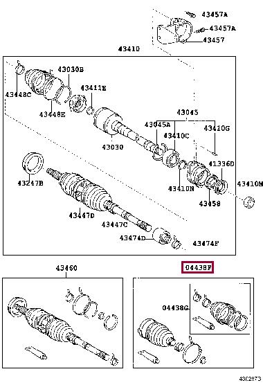 Toyota 04438-21061 Bellow, driveshaft 0443821061: Buy near me in Poland at 2407.PL - Good price!
