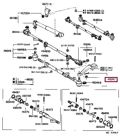 Toyota 45046-69145 Końcówka poprzecznego drążka kierowniczego 4504669145: Dobra cena w Polsce na 2407.PL - Kup Teraz!