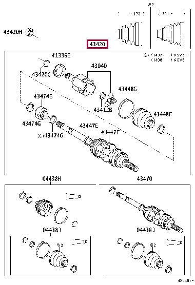 Toyota 43420-06840 Shaft assy, front drive, lh 4342006840: Купить в Польше - Отличная цена на 2407.PL!