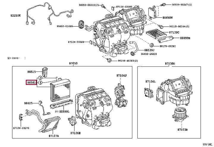 Toyota 88501-33120 Испаритель кондиционера 8850133120: Отличная цена - Купить в Польше на 2407.PL!