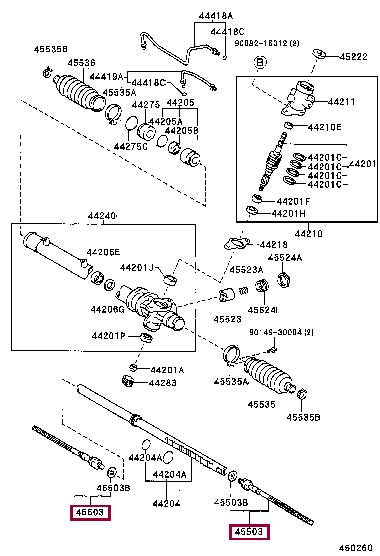 Toyota 45503-09060 Тяга рульова 4550309060: Приваблива ціна - Купити у Польщі на 2407.PL!