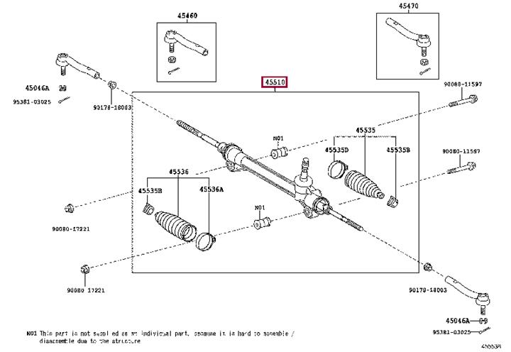 Toyota 45510-08020 Przekładnia kierownicza 4551008020: Dobra cena w Polsce na 2407.PL - Kup Teraz!