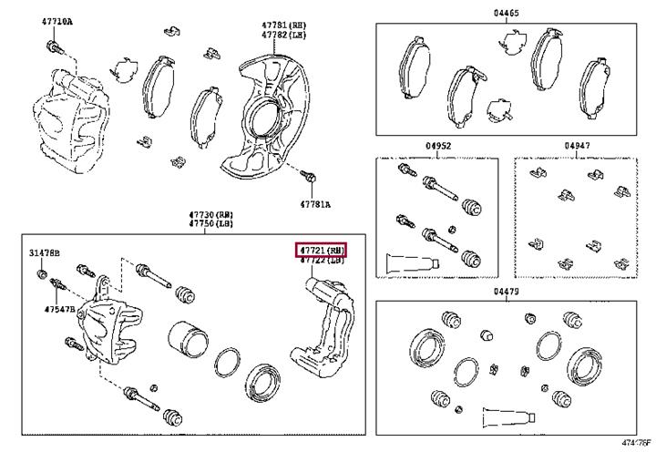 Toyota 47721-05060 Скоба тормозного суппорта 4772105060: Отличная цена - Купить в Польше на 2407.PL!