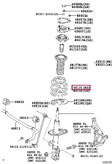 Toyota 48131-42582 Suspension spring front 4813142582: Buy near me in Poland at 2407.PL - Good price!