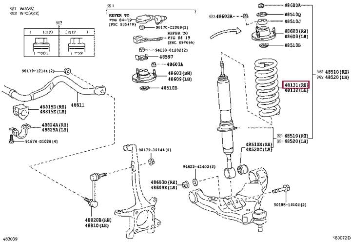 Toyota 48131-60J20 Aufhängungsfeder vorne 4813160J20: Kaufen Sie zu einem guten Preis in Polen bei 2407.PL!