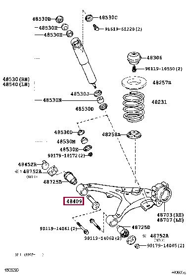 Toyota 48409-26050 CAM SUB-ASSY, TOE 4840926050: Buy near me in Poland at 2407.PL - Good price!