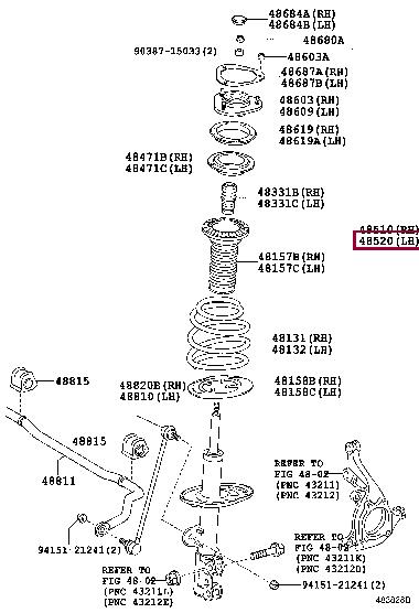 Toyota 48520-80419 Амортизатор подвески передний 4852080419: Отличная цена - Купить в Польше на 2407.PL!