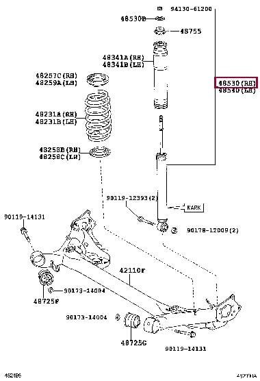 Toyota 48530-80533 Shock absorber assy 4853080533: Buy near me in Poland at 2407.PL - Good price!