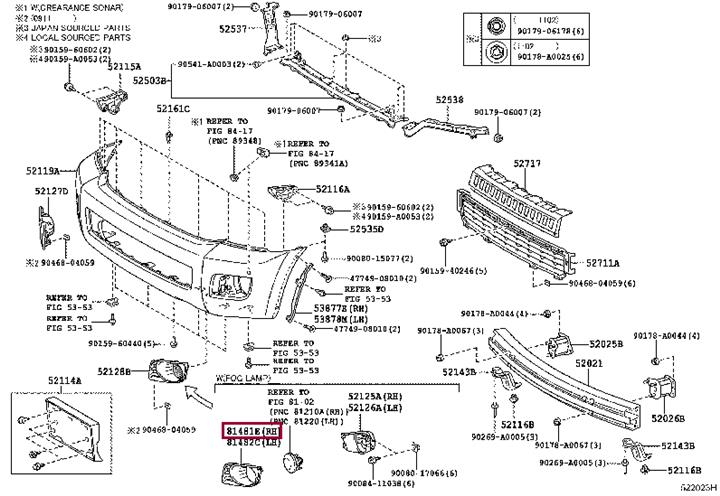 Toyota 81481-0C021 Заглушка (решітка) протитуманних фар бампера переднього права (С отвором під протитуманні фари) 814810C021: Приваблива ціна - Купити у Польщі на 2407.PL!