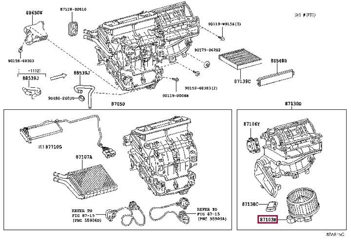 Toyota 87103-02140 Мотор вентилятора отопителя 8710302140: Отличная цена - Купить в Польше на 2407.PL!