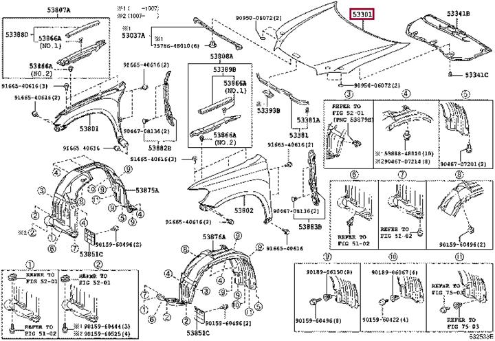 Toyota 53301-48160 Maska 5330148160: Dobra cena w Polsce na 2407.PL - Kup Teraz!