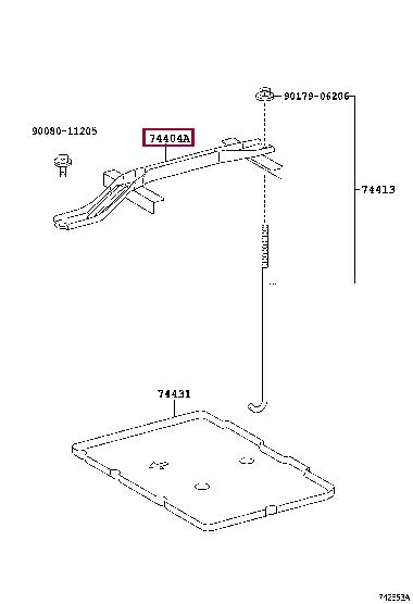 Toyota 74404-0T010 Кронштейн акумулятора 744040T010: Приваблива ціна - Купити у Польщі на 2407.PL!