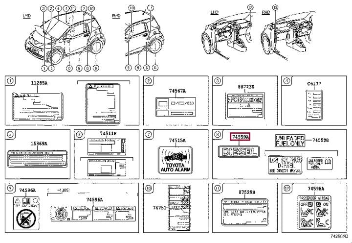 Toyota 74559-89101 Пластина скляна 7455989101: Приваблива ціна - Купити у Польщі на 2407.PL!