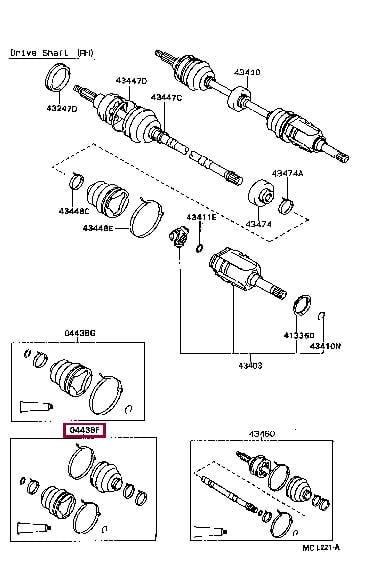 Toyota 04428-12270 Bellow, driveshaft 0442812270: Buy near me in Poland at 2407.PL - Good price!