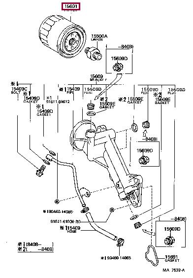 Toyota 90915-30001 Масляный фильтр 9091530001: Купить в Польше - Отличная цена на 2407.PL!